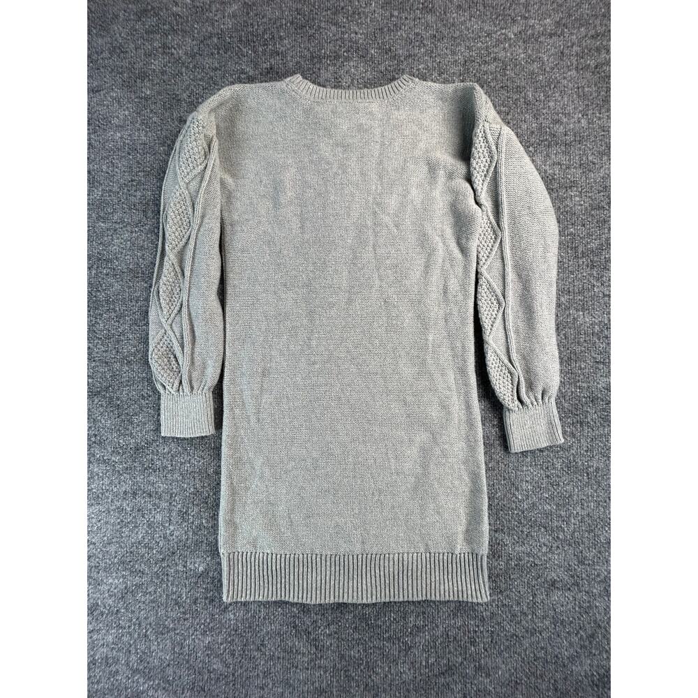 GAP Kids Gray Cable Knit Sweater Dress Girls Size L Long Sleeve Winter - Picture 2 of 4